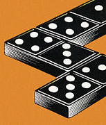 Dominoes Drawing by CSA Images Dominoes Drawing by CSA Images