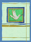 Dove Collage Painting by Kim Jacobs