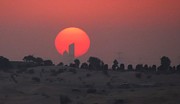 Dubai Building at Sunset Photograph by Pat Moore