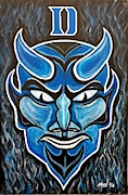 Duke Blue Devils Painting by Tim Moss