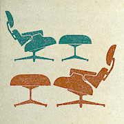 Eames Lounge Chairs II Digital Art by Naxart Studio