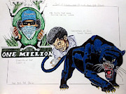 Eazy-E, James Brown, and Black Panther  Drawing by Joedee