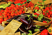 Eggplant, peppers and other vegetables Photograph by Steve Estvanik