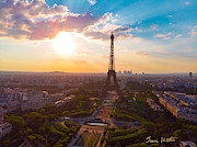 Eiffel Sunset Photograph by Travis Wooten