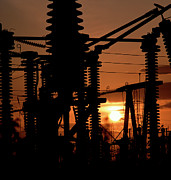 Electricity Substation At Sunset Photograph by Science Photo Library