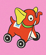 Elephant Toy Drawing by CSA Images