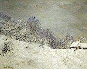 Environs de Honfleur. Neige-Landscape around Honfleur. Snow, around 1867. Painting by Claude Monet -1840-1926-