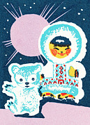 Eskimo and bear Drawing by CSA Images Eskimo and bear Drawing by CSA Images