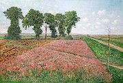 Esparsettenfelder -Flowering fields-. Oil on canvas. Painting by Theodor Von Hoermann