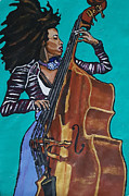 Esperanza Spalding Painting by Rachel Natalie Rawlins