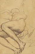 Etude De Femme Et Fragment Drawing by Albert Besnard