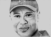 Eyes of the Tiger Drawing by Pat Moore