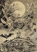 Fairies And Elves In The Moonlight Painting by Reginald Bathurst Birch