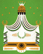 Fancy Curtain Drawing by CSA Images Fancy Curtain Drawing by CSA Images