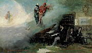 'Fantasy on Faust', 1866, Spanish School, Oil on canvas, 40 cm x 69 cm, ... Painting by Mariano Fortuny y Marsal -1838-1874-