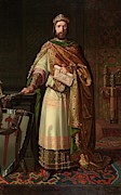'Ferdinand II', 1851, Spanish School, Canvas, 224 cm x 140 cm, P06090. Painting by Isidoro Lozano -19th cent -