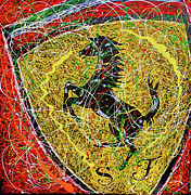 Ferrari Painting by Rock Demarco