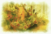 Festive Holiday Candle Digital Art by Lois Bryan