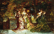 Fete Galante, C.1870 Painting by Adolphe Joseph Thomas Monticelli
