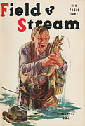 Field & Stream Magazine Cover April 1943 Painting by Field & Stream