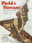 Field & Stream Magazine Cover April 1951 Painting by Field & Stream