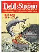 Field & Stream Magazine Cover February 1959 Painting by Field & Stream