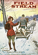 Field & Stream Magazine Cover March 1918 Painting by Field & Stream