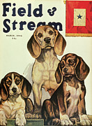 Field & Stream Magazine Cover March 1945 Painting by Field & Stream
