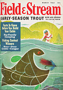 Field & Stream Magazine Cover March 1963 Painting by Field & Stream