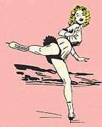 Figure Skater Drawing by CSA Images