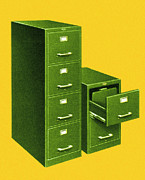 File Cabinets Drawing by CSA Images