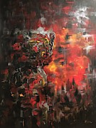 Fire Latte Stone Rising Painting by Michelle Pier Fire Latte Stone Rising Painting by Michelle Pier