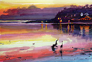 Fire on Shore  Painting by Steve Henderson