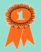First Place Ribbon Drawing by CSA Images First Place Ribbon Drawing by CSA Images