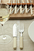 Fish Knife And Fork Set At Table Setting Photograph by Bill Boch