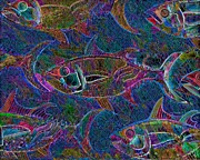 Fish Mosaic Painting by Joan Stratton