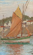 Fishing Sloop, Concarneau Painting by Edward Emerson Simmons Fishing Sloop, Concarneau Painting by Edward Emerson Simmons
