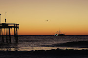 Fishing Trawler At Dawn Photograph by Robert Banach Fishing Trawler At Dawn Photograph by Robert Banach