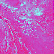 Floods of Pink and Turquoise Painting by Jennifer Walsh Floods of Pink and Turquoise Painting by Jennifer Walsh