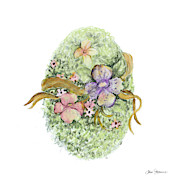Floral Easter Egg Iv Mixed Media by Janice Gaynor