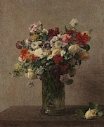 Flowers from Normandy. Painting by Henri de Fantin-Latour -1836-1904-