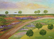 Flowers, Hazels And Oak-trees Painting by Angeles M Pomata