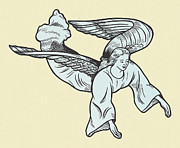 Flying Angel Drawing by CSA Images Flying Angel Drawing by CSA Images