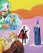 Fortune Teller, Magician and Wizard Drawing by CSA Images