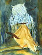 Four Owls Painting by Vallee Johnson