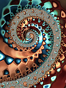Fractal Spiral brown blue cyan Digital Art by Matthias Hauser Fractal Spiral brown blue cyan Digital Art by Matthias Hauser