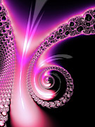 Fractal Spiral pink purple and black Photograph by Matthias Hauser