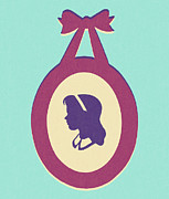 Framed Silhouette of Girl Drawing by CSA Images Framed Silhouette of Girl Drawing by CSA Images