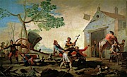 Francisco de Goya y Lucientes / 'The Quarrel in the New Tavern', 1777, Spanish School. Painting by Francisco de Goya -1746-1828-