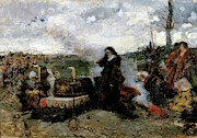Francisco Pradilla y Ortiz  'Juana the Mad Holding Vigil over the Coffin of Her Husband..', 1877. Painting by Francisco Pradilla Ortiz -1848-1921-